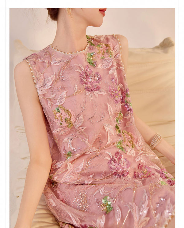 Sequined Embellished Sleeveless Fairy Dress