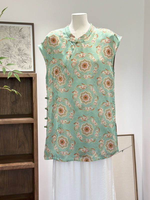 [BaoXiang Jade Rabbit 宝相玉兔] Cheongsam Xiangyun Silk Elegant Dress